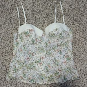 Flower Print Bustier